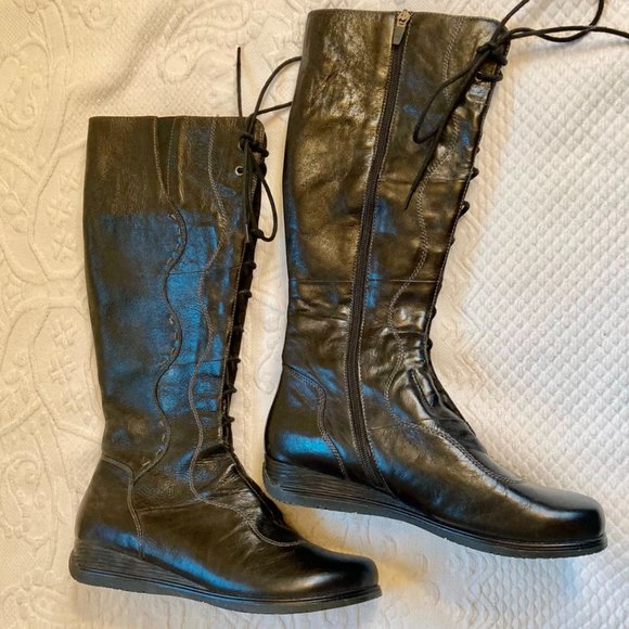 Black Dansko Knee High Leather Boots 